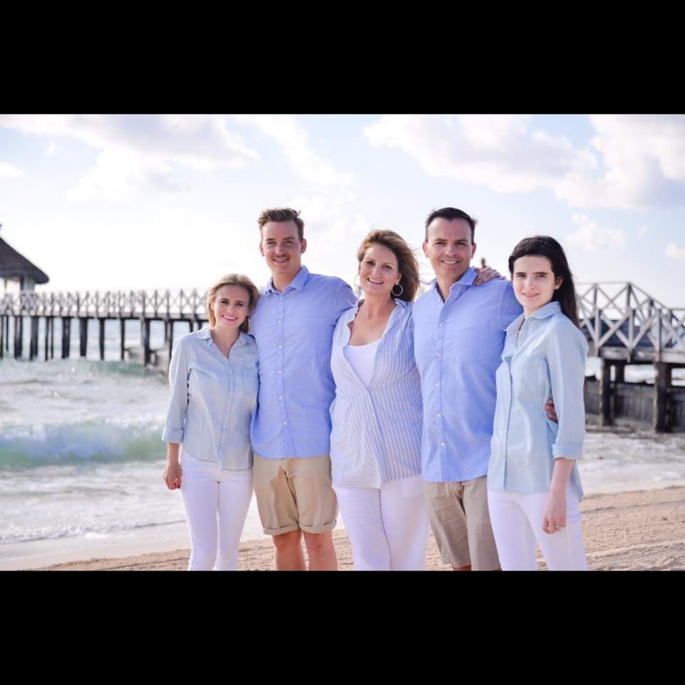 Old Navy blue denim button up top